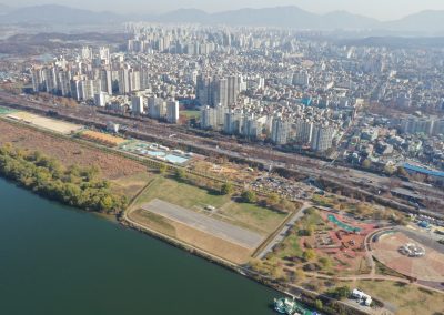 Parque y pista para drones, en Seoul, Corea del Sur