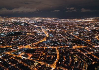 Ciudad de Bogotá en la noche
